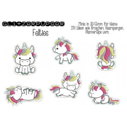 ITH - Glitzerpupser Felties für Paper Clips, Haarspangen, Broschen uvm.